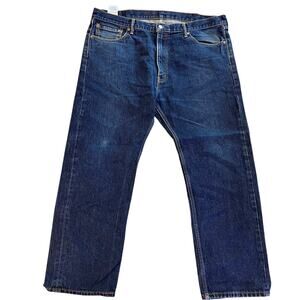 Levi Strauss 505 blue denim jeans mens 42W 30L straight leg plus size pants 3XL
